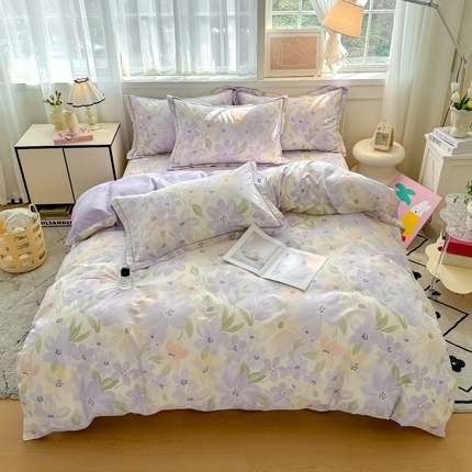 91家纺网 家纺一手货源 找家纺 （总）红粉佳人家纺 2025新款12868纯棉系列全棉四件套