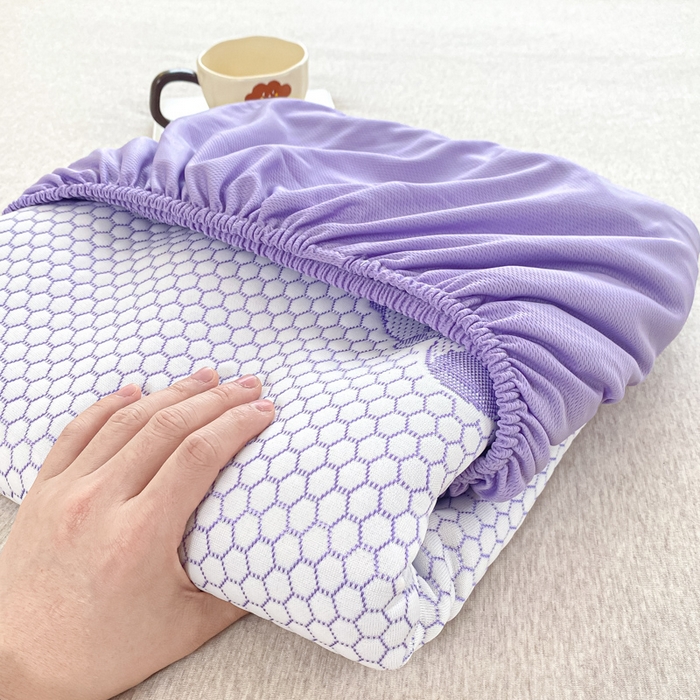 91家纺网 家纺一手货源 找家纺 春寻家纺 2025新款冰豆豆冰丝凉席-卡皮巴拉系列 床笠款-卡皮巴拉-紫