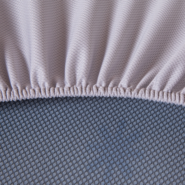 91家纺网 家纺一手货源 找家纺 凌云家纺  2025新款提花凉感冰丝席床笠款三明治凉席三件套 雪漾-蓝