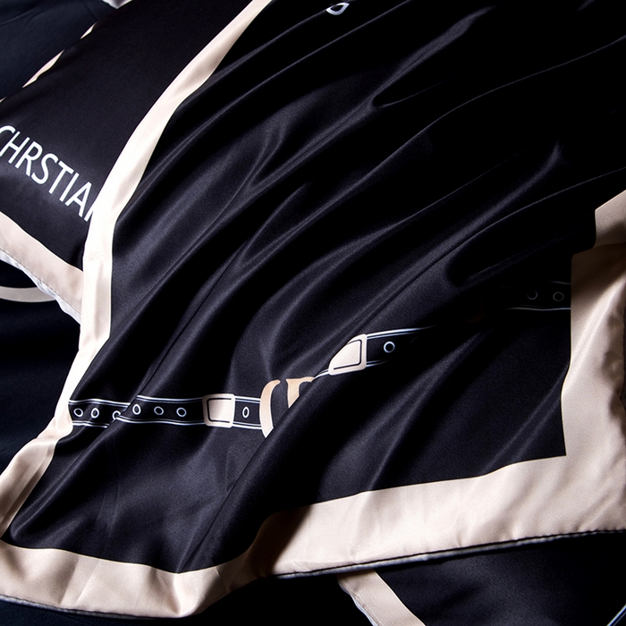 91家纺网 家纺一手货源 找家纺 爵仕家纺 2025新款轻奢潮牌水洗真丝四件套 D家