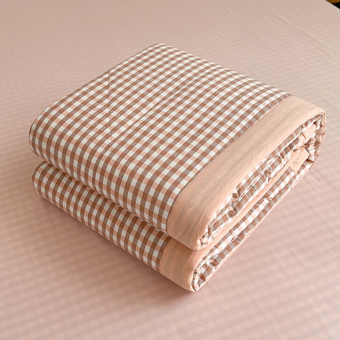 91家纺网 家纺一手货源 找家纺 宝士康家纺 2025新款10A抗菌无印风夏被 被子被芯 玉小格