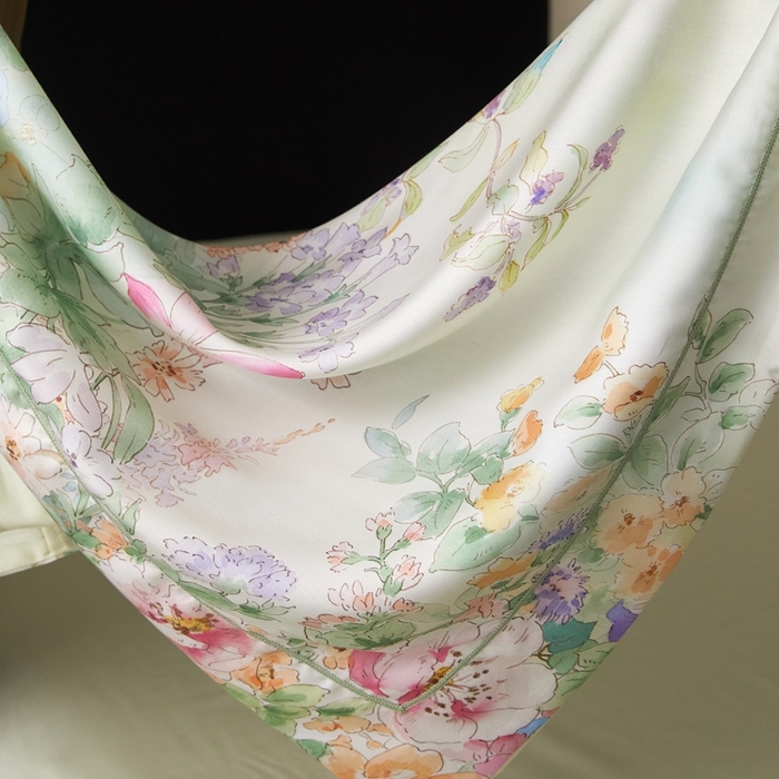 91家纺网 家纺一手货源 找家纺 金奇达家纺 2025新款竹玉清丝四件套-雅韵【标准号全网控价（折后券后）不低于元228元】 悠悠风铃-青青