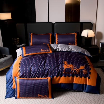 91家纺网 家纺一手货源 找家纺 （总）爵仕家纺 2025新款轻奢潮牌水洗真丝四件套