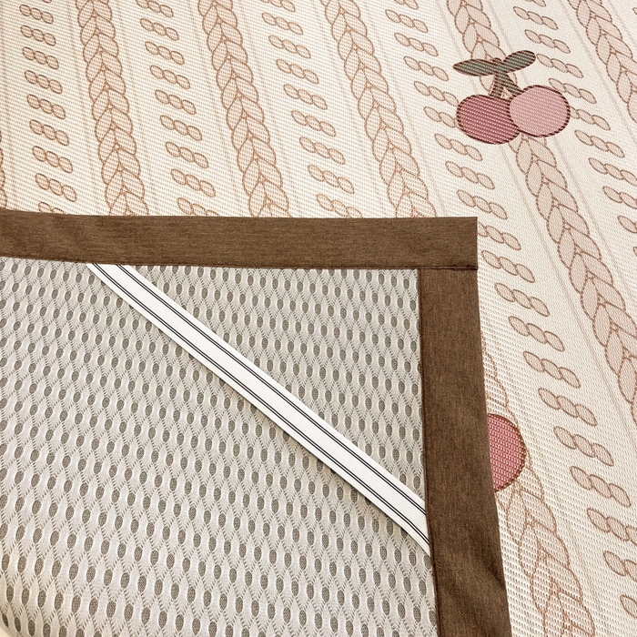 91家纺网 家纺一手货源 找家纺 2025新款懒猫600D数码印花冰藤凉席 硕果