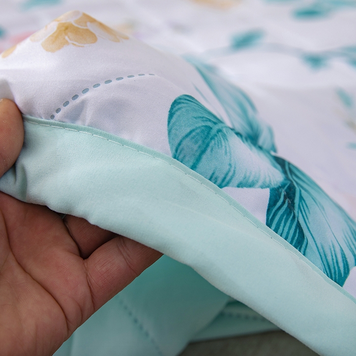 91家纺网 家纺一手货源 找家纺 富艺隆 2025新款超声波亲肤绒夏被夏凉被直播爆款超声波夏被空调被 月白清风