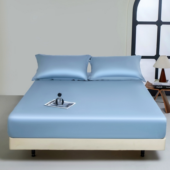 91家纺网 家纺一手货源 找家纺 秀色家纺 2024新品 A类100支双股长绒棉单品床笠 梦易-郁兰