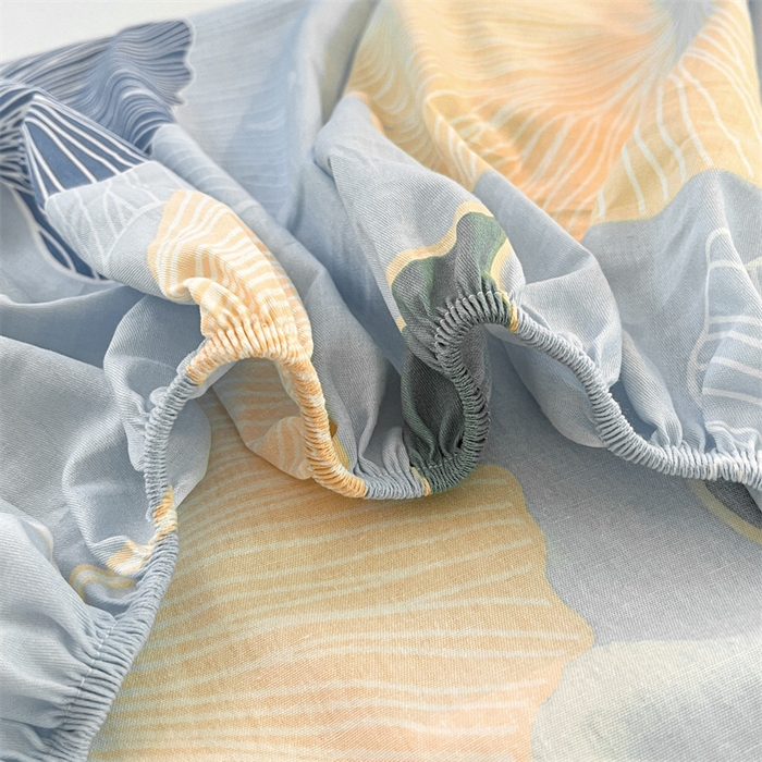 91家纺网 家纺一手货源 找家纺 宝士康家纺 2025新款10A抗菌全棉印花床笠 蝶舞幸运