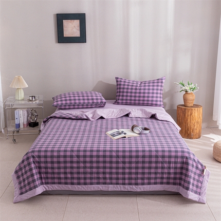 91家纺网 家纺一手货源 找家纺 （总）天瑜  2024全棉A类色织水洗棉夏被棉花芯纯棉夏凉被空调被