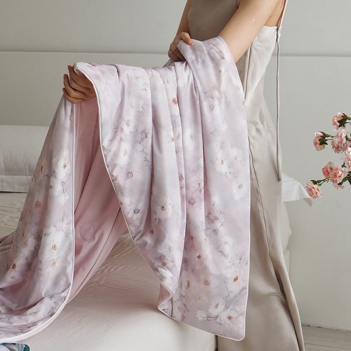 91家纺网 家纺一手货源 找家纺 （总）梦恬佳 2025新款印花凉感丝夏凉被