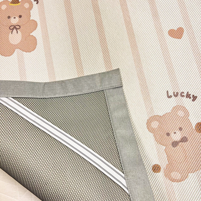 91家纺网 家纺一手货源 找家纺 慕尚家纺 2025新款数码印花床席床笠款冰藤席 床席款-小熊物语