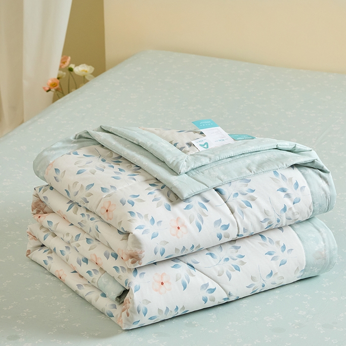 91家纺网 家纺一手货源 找家纺 宝士康家纺 2025新款10A抗菌全棉夏被四件套（床笠款） 沁心田园