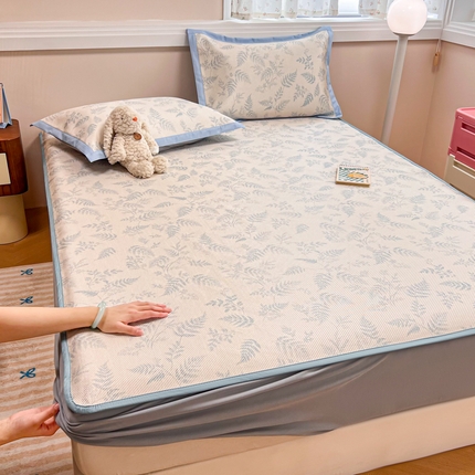 91家纺网 家纺一手货源 找家纺 （总）慕尚家纺 2025新款数码印花床席床笠款冰藤席