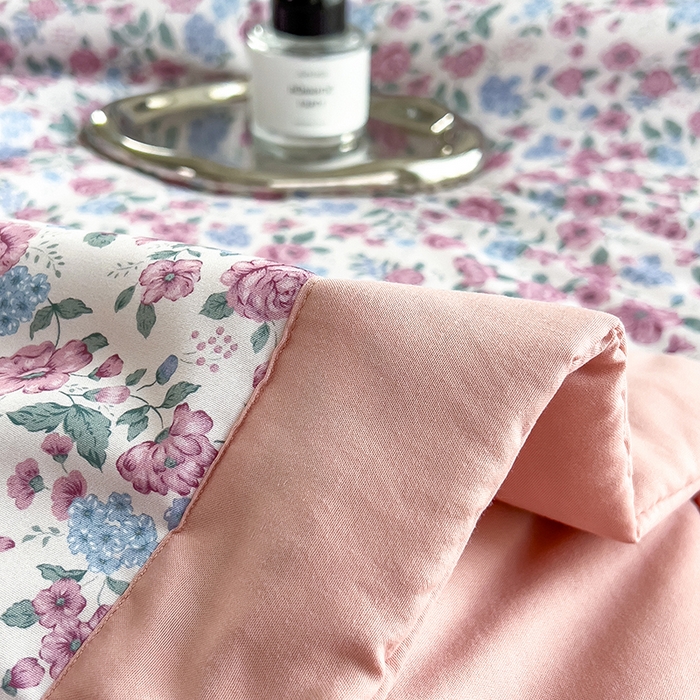 91家纺网 家纺一手货源 找家纺 宝士康家纺 2025新款10A抗菌双层纱印花夏被 紫苑