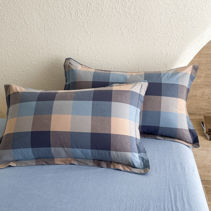 91家纺网 家纺一手货源 找家纺 宝士康家纺 2025新款10A抗菌无印风夏被 被子被芯 炫彩蓝格