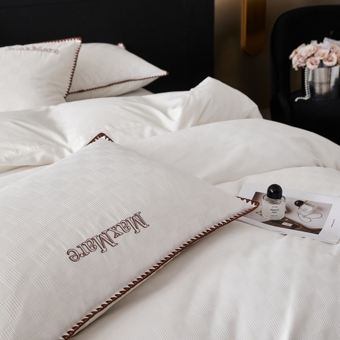 91家纺网 家纺一手货源 找家纺 苹果星家纺 2025新款全棉华夫格四件套 白