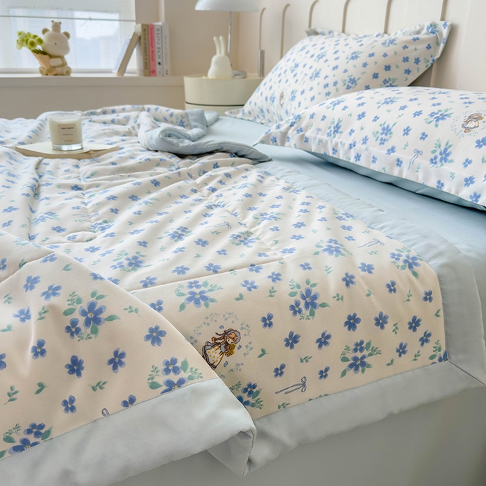 91家纺网 家纺一手货源 找家纺 宝士康家纺 2025新款10A抗菌针织夏被 兰朵朵