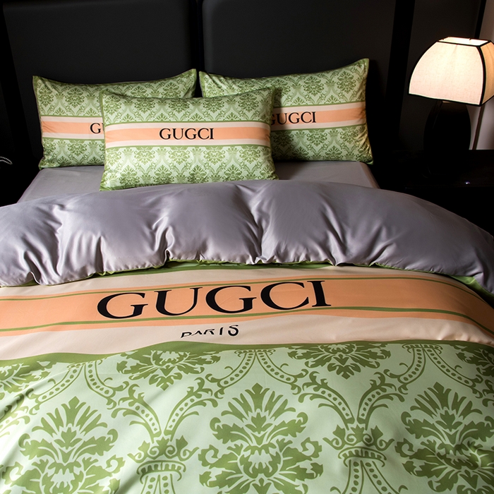 91家纺网 家纺一手货源 找家纺 爵仕家纺 2025新款轻奢潮牌水洗真丝四件套 格林绿