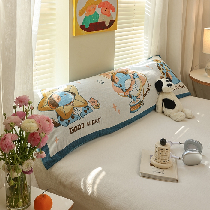 91家纺网 家纺一手货源 找家纺 雯雨2025新款A类卡通双人纱布枕套 好梦