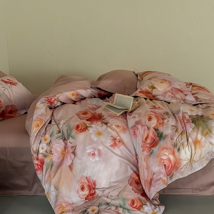 91家纺网 家纺一手货源 找家纺 涞澳家纺 2025新款亲肤舒适悦棉四件套 采薇