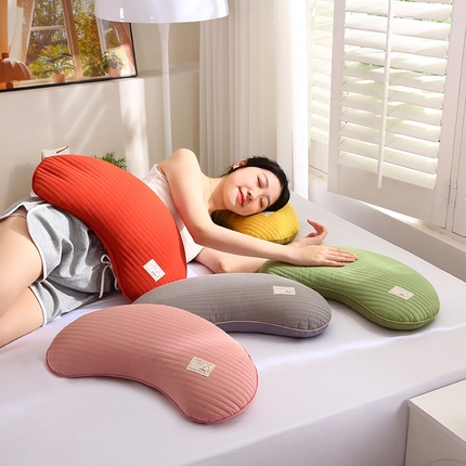 91家纺网 家纺一手货源 找家纺 （总）蔻眠 2025新款月牙-全棉甜荞麦护颈枕芯儿童学生成人荞麦壳枕头