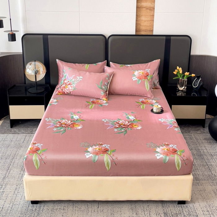 91家纺网 家纺一手货源 找家纺 纽缦家纺 2025新款印花冰丝床笠 美满