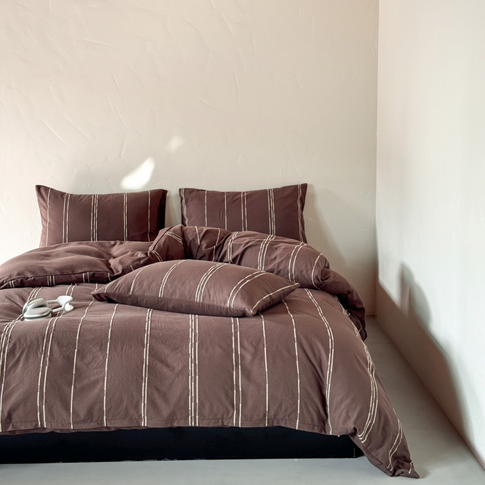 91家纺网 家纺一手货源 找家纺 山舍家居 2025新款全棉纯棉色织提花四件套-弗洛伦萨的落日 弗洛伦萨的落日-拿铁