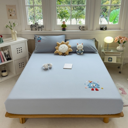 席世家 2025春夏新款全棉纯棉老粗布印花床笠凉席席子 幸运帽