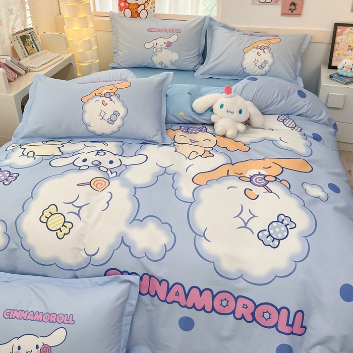 91家纺网 家纺一手货源 找家纺 博雅 2025新款三丽鸥全棉大版单枕套 棉花糖玉桂狗