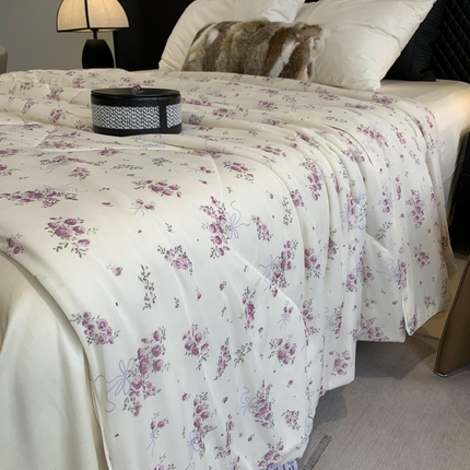 91家纺网 家纺一手货源 找家纺 （总）2025新款小冰皮夏凉被锦纶氨纶面料空调夏被凉感丝单夏被空调被