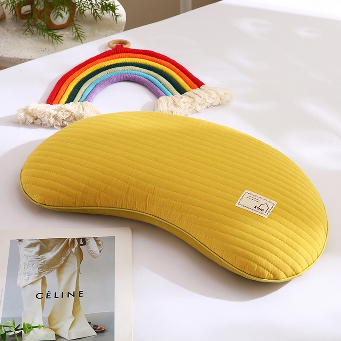 91家纺网 家纺一手货源 找家纺 （总）蔻眠 2025新款月牙-全棉甜荞麦护颈枕芯儿童学生成人荞麦壳枕头