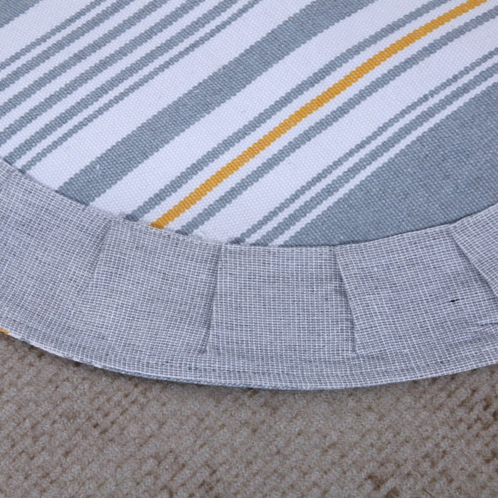 91家纺网 家纺一手货源 找家纺 恋尚羽 2025新款加厚纯棉老粗布凉席三件套 条纹 灰