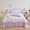 91家纺网 家纺一手货源 找家纺 恒爱家纺 2025新款针织棉立体扶桑花夏被床盖四件套 淡雅紫