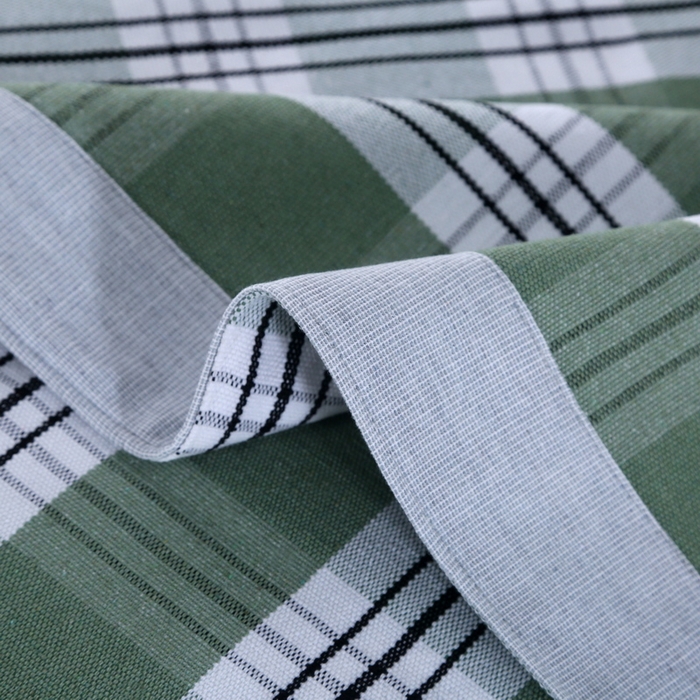 91家纺网 家纺一手货源 找家纺 恋尚羽 2025新款加厚纯棉老粗布凉席三件套 大方格 绿