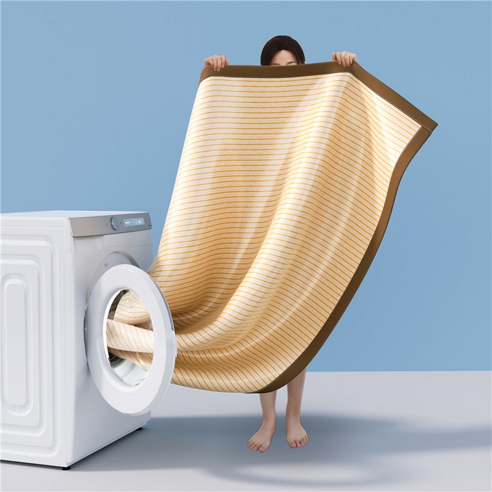 91家纺网 家纺一手货源 找家纺 悠米悠家 2025新款负离子+抗菌系列凉席床笠三件套 负离子咖色