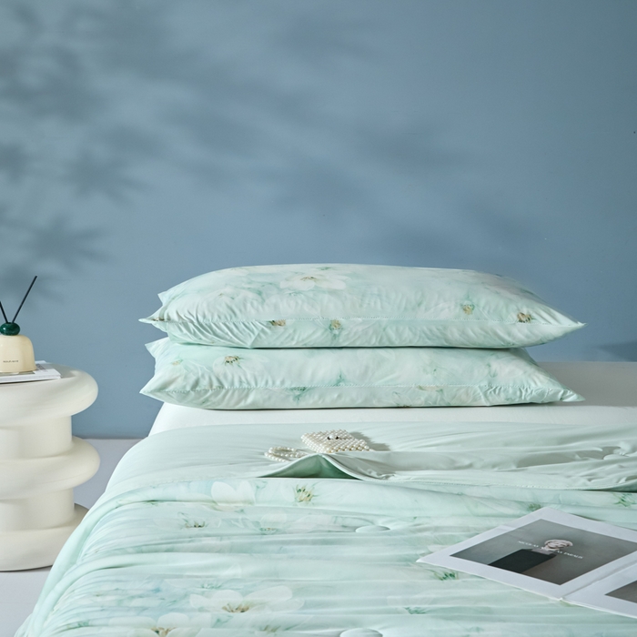 91家纺网 家纺一手货源 找家纺 2025春夏新款100%双面锦纶美式印花夏被凉感空调被 绿野仙踪