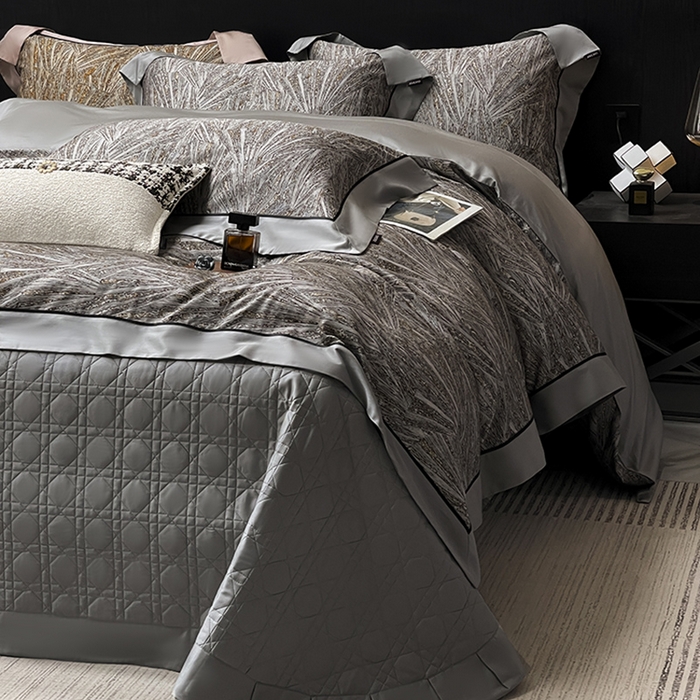 91家纺网 家纺一手货源 找家纺 （总） 2025夏季新品A类100支天丝棉夹棉床盖床笠四件套全棉纯棉床单加厚高端重工刺绣长绒棉床上用品   