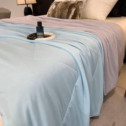 91家纺网 家纺一手货源 找家纺 （总）2025新款小冰皮夏凉被锦纶氨纶面料空调夏被凉感丝单夏被空调被