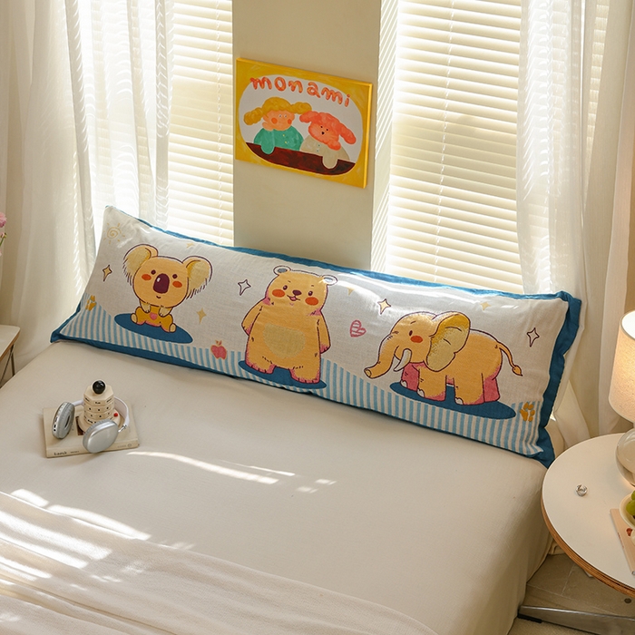 91家纺网 家纺一手货源 找家纺 雯雨2025新款A类卡通双人纱布枕套 好朋友