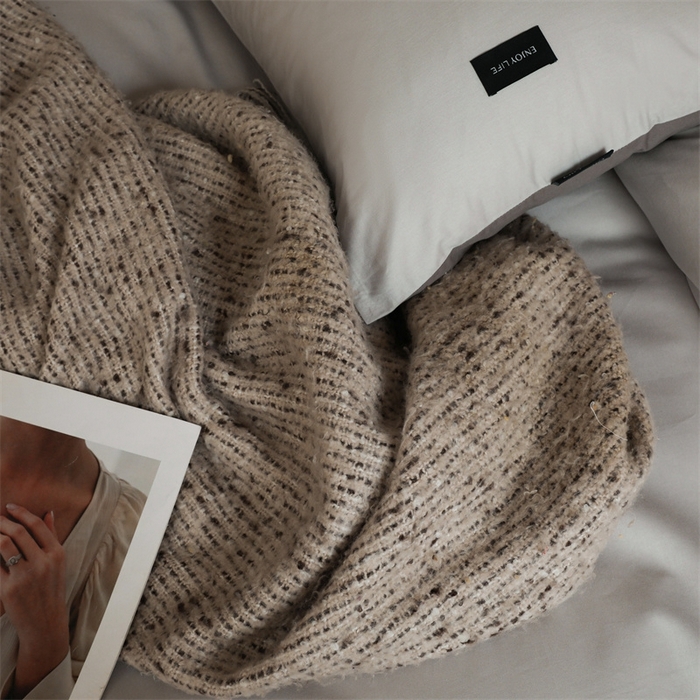 91家纺网 家纺一手货源 找家纺 启程2025新款全棉纯色双拼无印风四件套 绅士灰+雅士灰