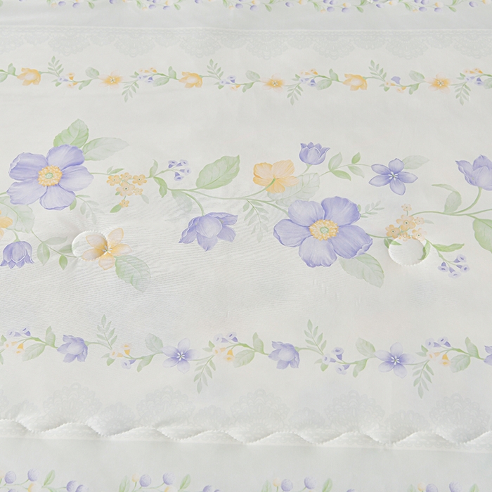 91家纺网 家纺一手货源 找家纺 民新家纺 2025新款凉感丝乳胶床裙凉席足球花系列纯色和印花 足球花-花香四溢