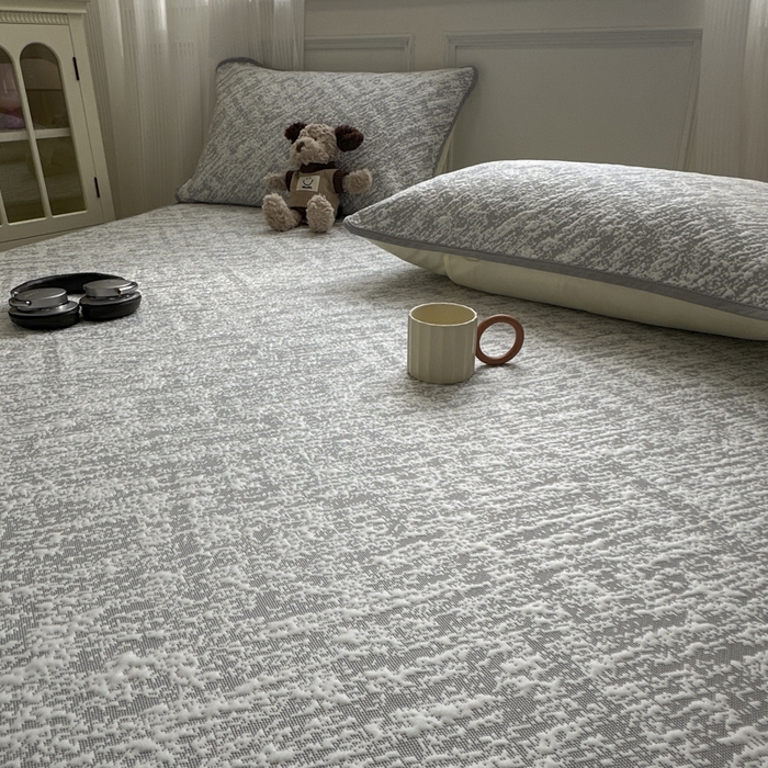 91家纺网 家纺一手货源 找家纺 金爱家 2025新款430克中分子豆豆席凉席席子 豆豆席-流金岁月灰