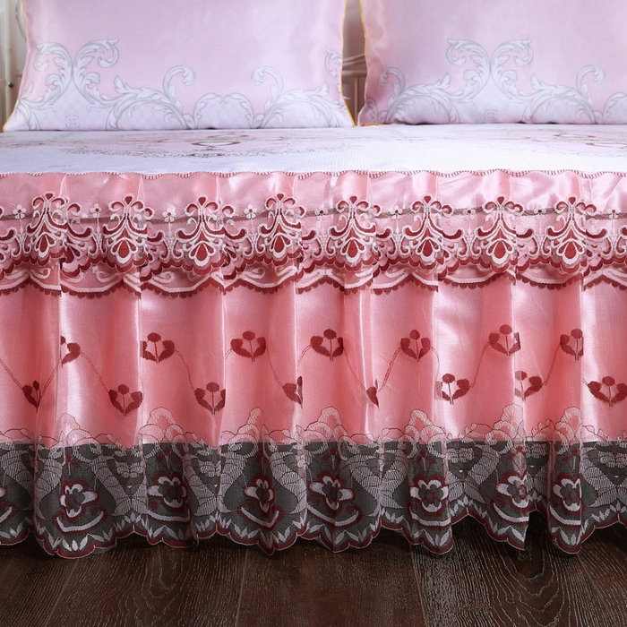 91家纺网 家纺一手货源 找家纺 情恒家纺2025新款床裙款冰丝布艺软凉席三件套 水颜墨香-玉