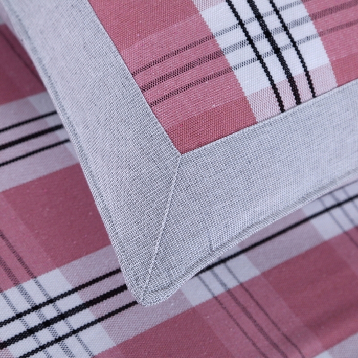 91家纺网 家纺一手货源 找家纺 恋尚羽 2025新款加厚纯棉老粗布凉席三件套 大方格 咖