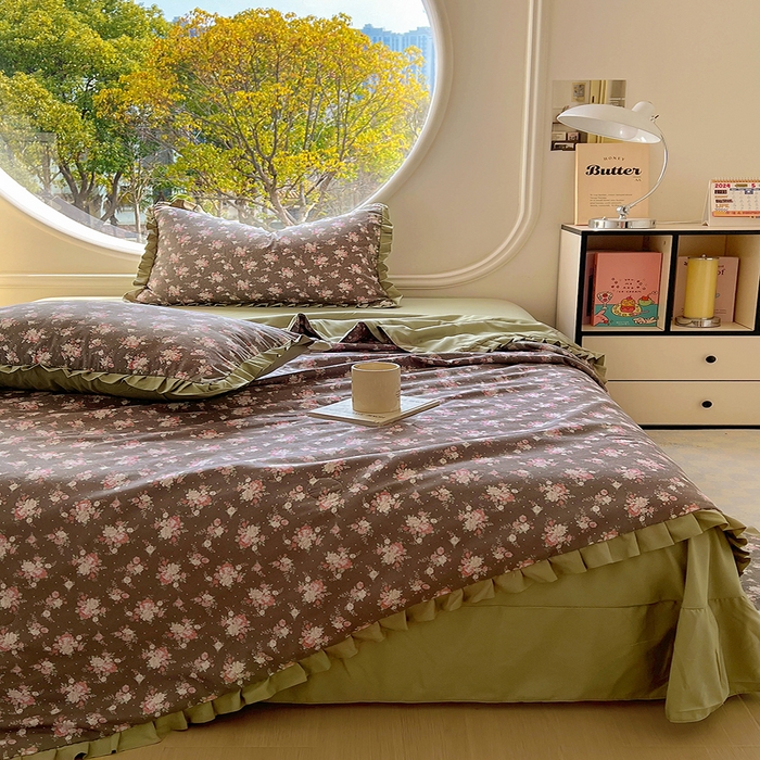 91家纺网 家纺一手货源 找家纺 欧尚 2025新款夏被四件套 暗香