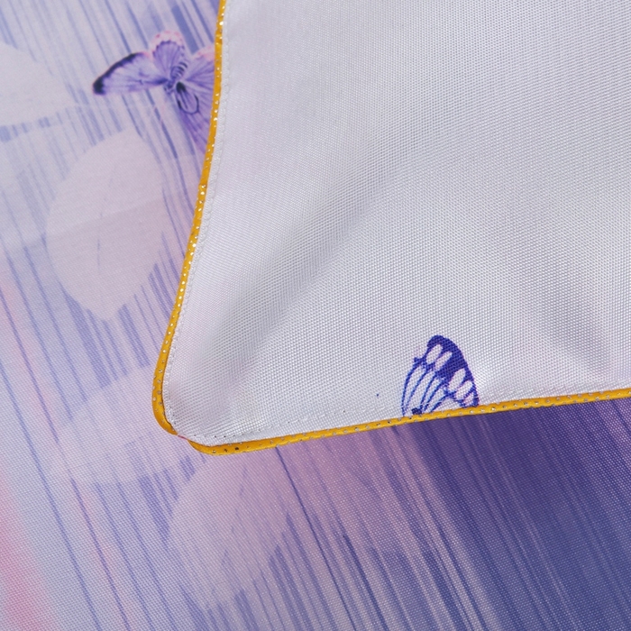 91家纺网 家纺一手货源 找家纺 情恒家纺2025新款床裙款冰丝布艺软凉席三件套 蝶舞花香-粉