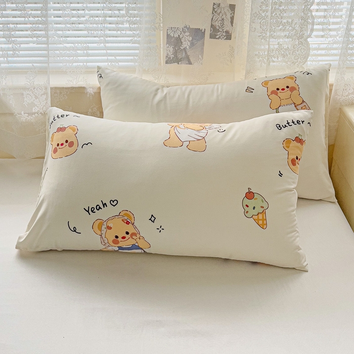 91家纺网 家纺一手货源 找家纺 2025春夏新款嵌绳款云柔水洗棉单夏被夏凉被空调被 嵌绳夏被-甜筒小熊