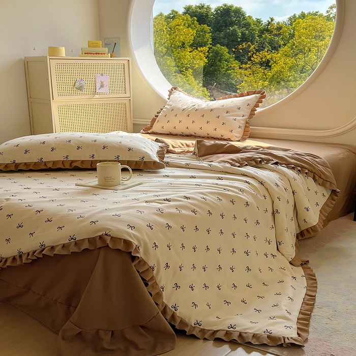 91家纺网 家纺一手货源 找家纺 欧尚 2025新款夏被四件套 繁花