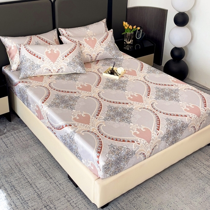 纽缦家纺 2025新款印花冰丝床笠 经典