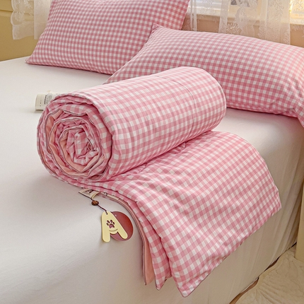 91家纺网 家纺一手货源 找家纺 （总）2025春夏新款嵌绳款云柔水洗棉单夏被夏凉被空调被