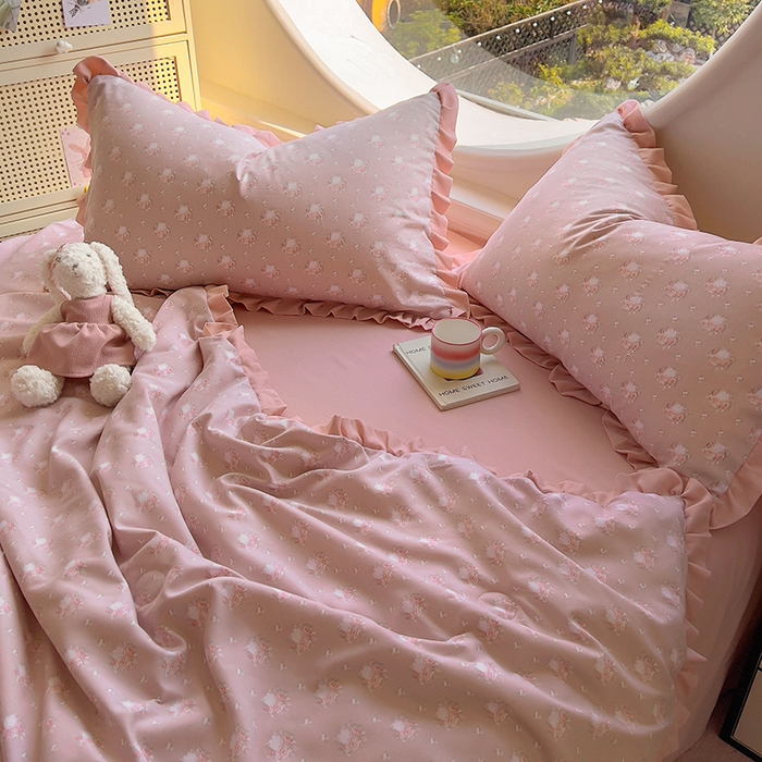 91家纺网 家纺一手货源 找家纺 欧尚 2025新款夏被四件套 半亩花田